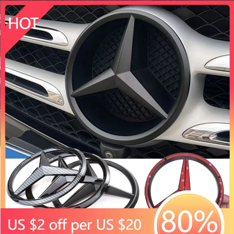 

Крышки ступицы ABS, значок на переднюю решетку автомобиля, наклейка, эмблема для Mercedes Benz W204 W205 W210 W211 W212 W213 C E Class GLA GLK ML GLC