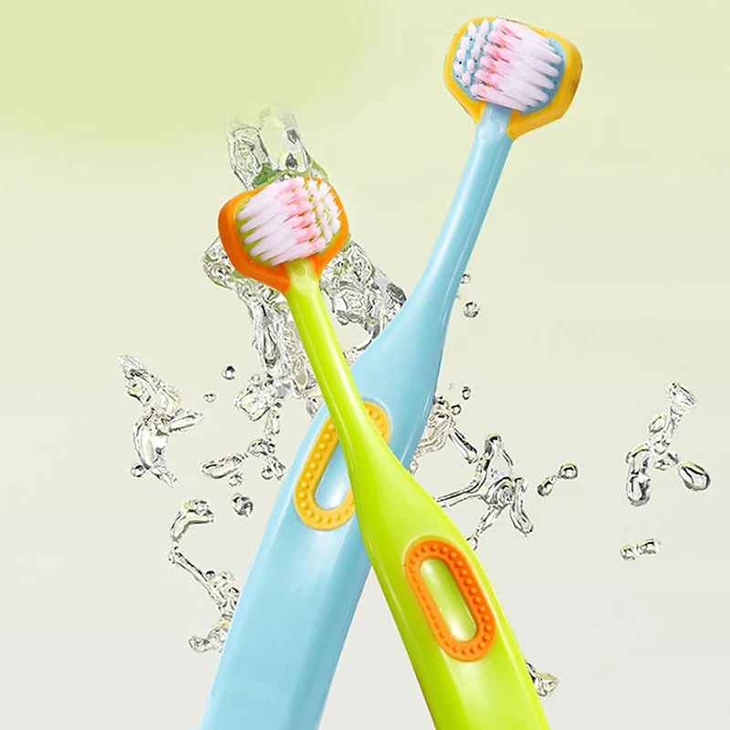 3D Stereo Three-sided Toothbrush Ultra Fine Soft Hair Children Toothbrushes 360° Fully Wrapped Oral Care Cleaning Toothbrushes