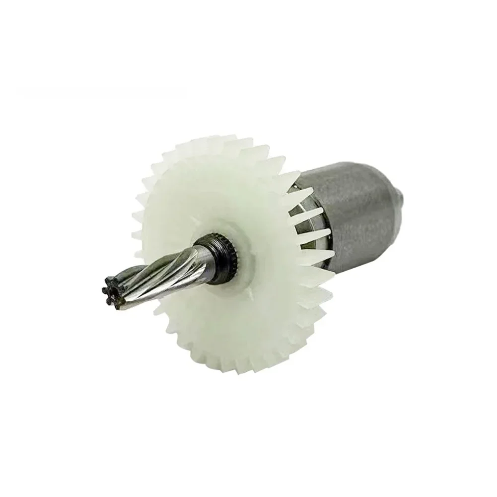 7 Tooth Brushless Hammer Drill Rotor For Cordless Lithium Ion Chainsaw Motor Replacement Part Metal 98mm Length Silver view 3
