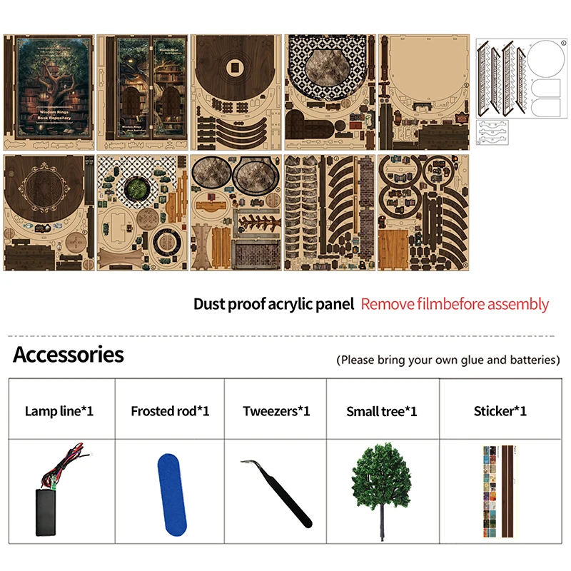 DIYミニチュアハウス ドールハウス家具 ミニチュアハウス 木製手組み立て式組み立てキット 詳細なインテリアデザイン付き