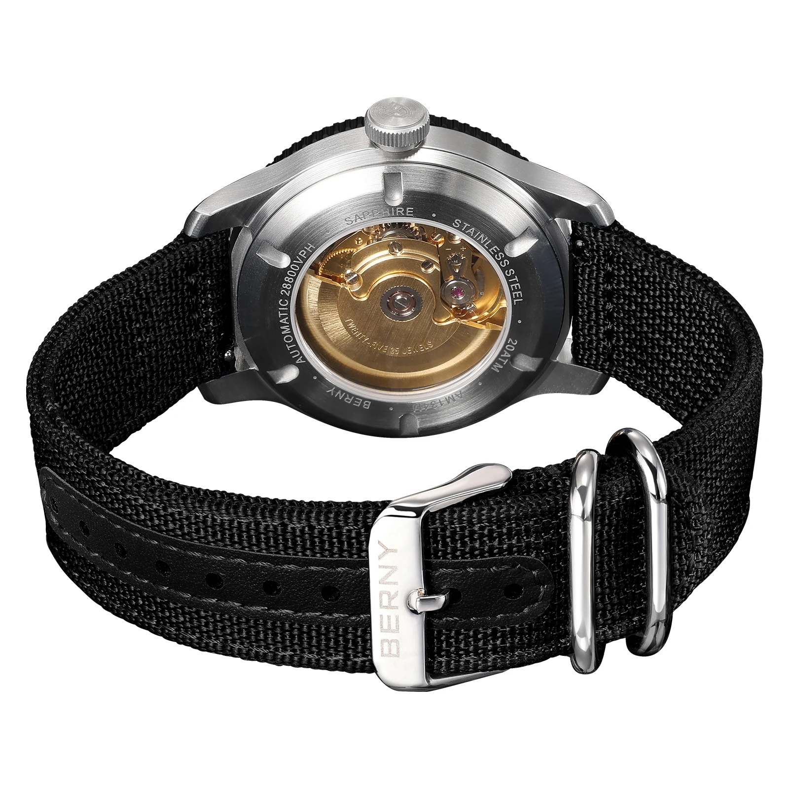 BERNY Watch Stainless steel strap for AM134M replace