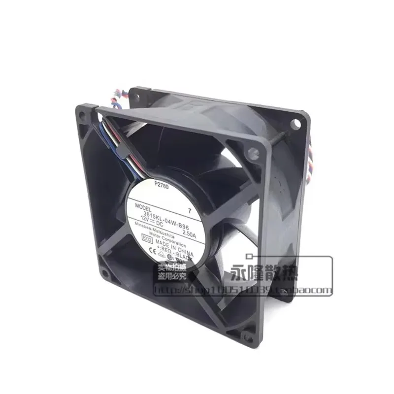 Authentic 90 * 90 * 38MM 12V 2.50A 9CM high air volume 4-wire PWM temperature control chassis server cooling fan 3615KL-04W-B96