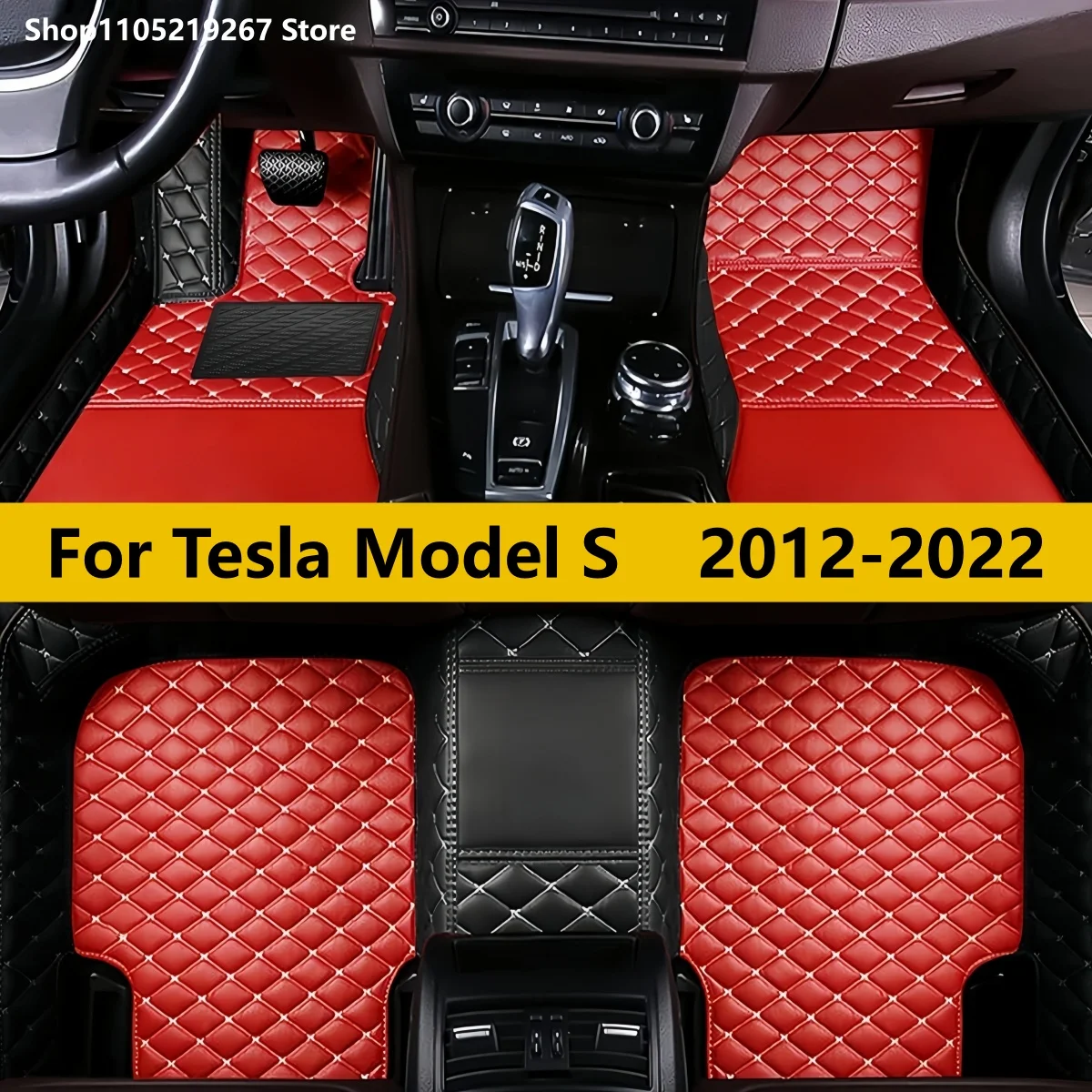 Car Mats For Tesla Model S 2012~2022 Carpet Auto Interior Parts Floor Pad Leather Mat Set Car Accessories Waterproof Rug