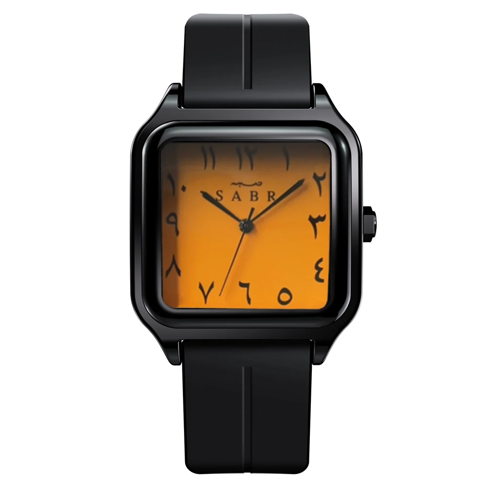 Men High‑End Business Watch Special Art Square Dial Fashion Silicone Strap Waterproof Quartz Watch