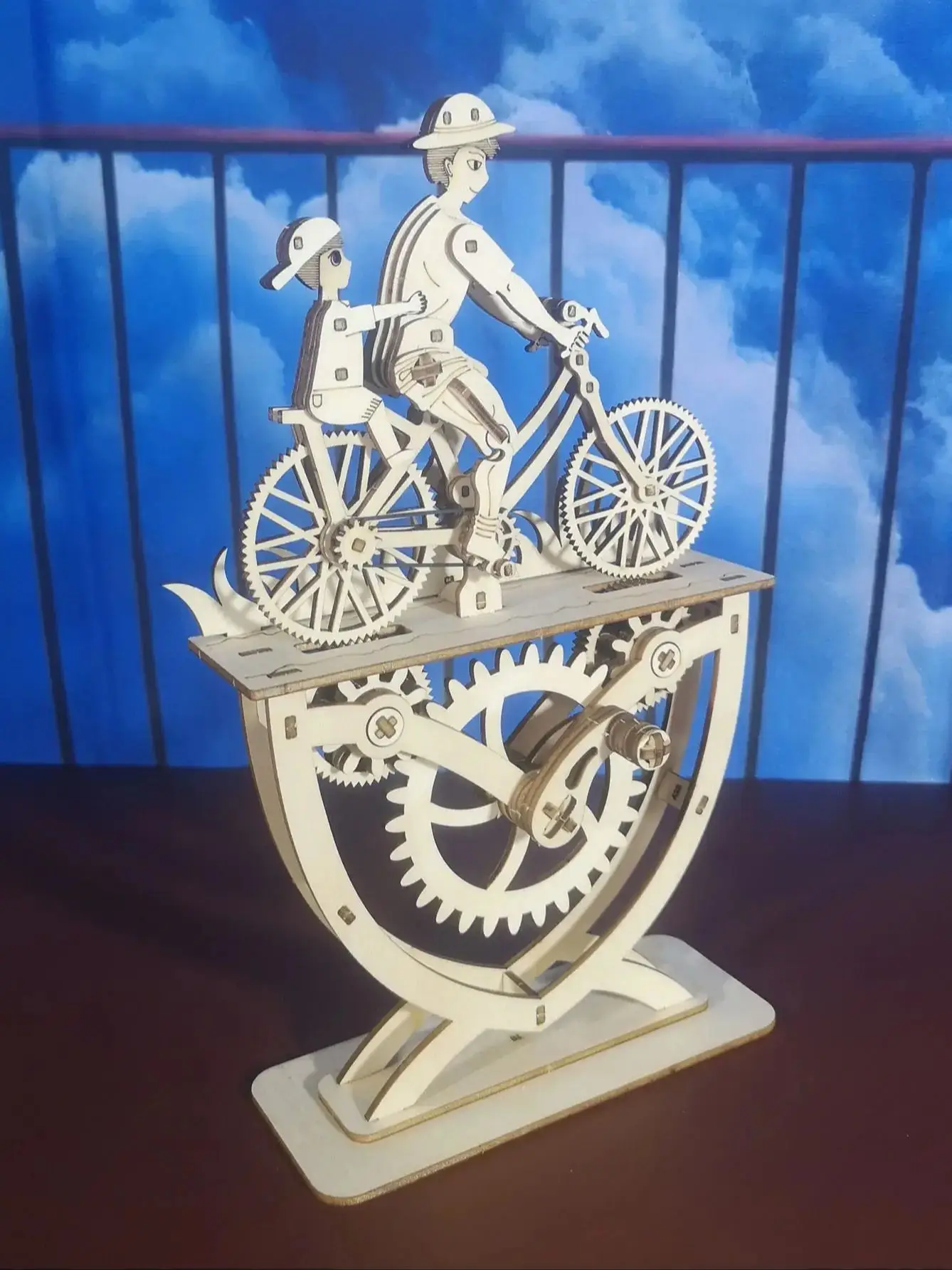 AliExpress NONE 3D Wooden Puzzle Father and Son Diy Handmade Bicycle Assembly Model Kits  Creative Decoration