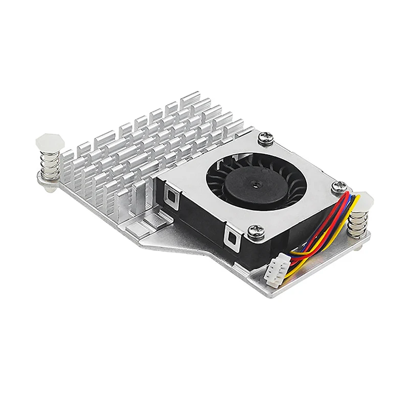 

Raspberry Pi 5 Cooling Fan with Speed Adjuster, Aluminum Heatsink - Cooling Radiator in Black, Silver, Blue
