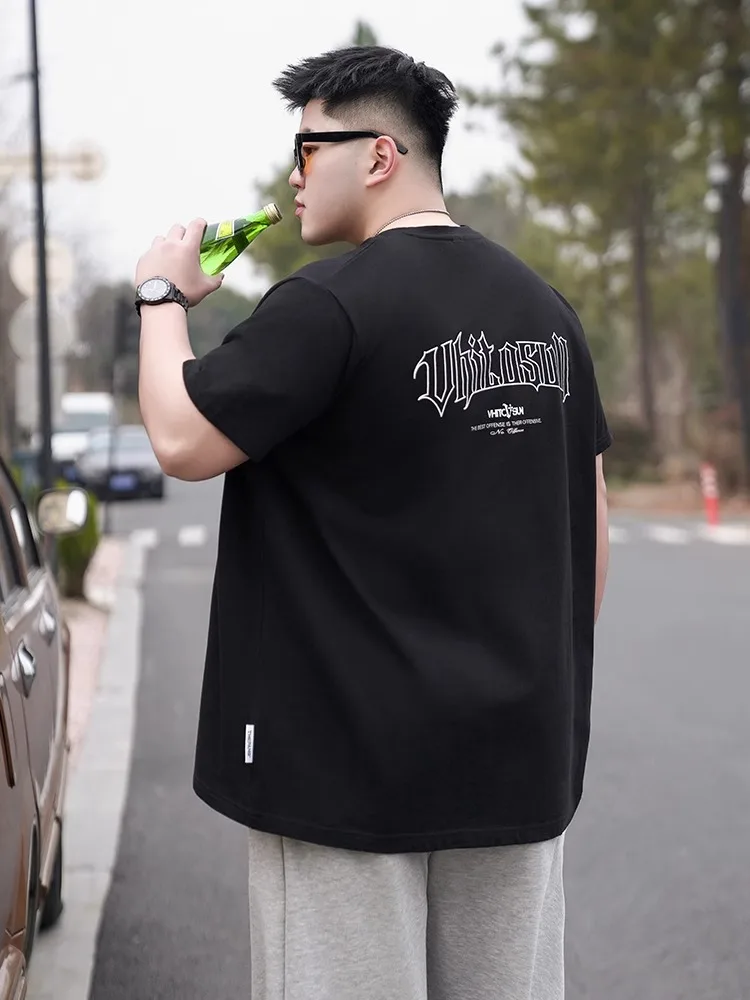 

Trendy plus Size Men's Summer Cotton f Sve Loose Casual Printed ort Sve T-irt Breathable Comfortable Faionable