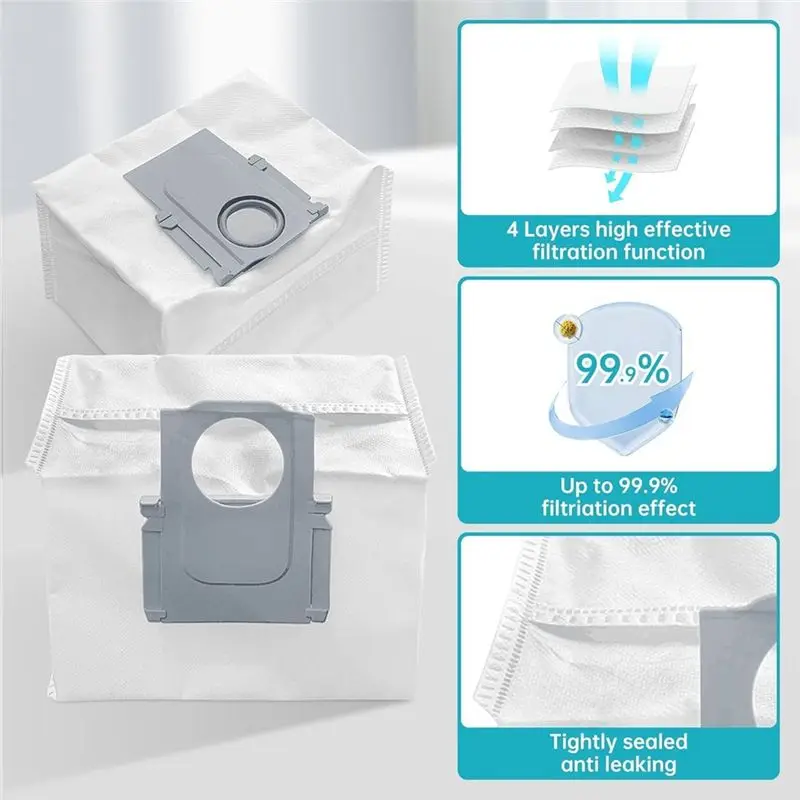 A04G-For Roborock Qrevo Master Robot Vacuum Cleaner Main Side Brushes HEPA Filters Mop Cloth Dust Bags