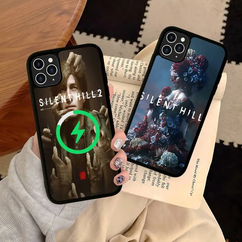 Horror Game S-Silent H-Hill For Magsafe Magnetic Phone Case Wireless PC+TPU For IPhone 11 12 13 14 15 16 17 Pro Max Plus