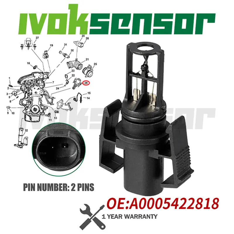 

Intake Air Temperature Sensor For CHRYSLER PT 300C DODGE Caliber Sprinter JEEP Grand Commander MITSUBISHI SMART VW A0005422818