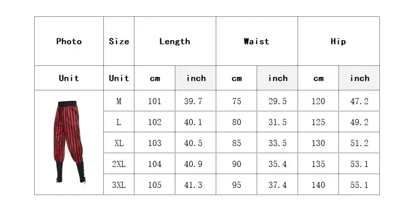 Mittelalterliche Renaissance-Gothic-Hose mit Streifen, Lose Bandage-Hose, Clown-Piraten-Cosplay-Bühnenkostüm, Freizeithose – Detail 1