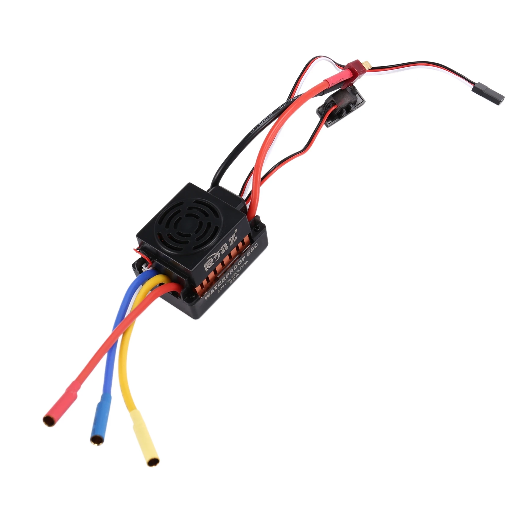 Bürstenloser Motor 60A Wasserdichter ESC Elektrischer Geschwindigkeitsregler für 1/10 1/12 1/16 RC Autoteile