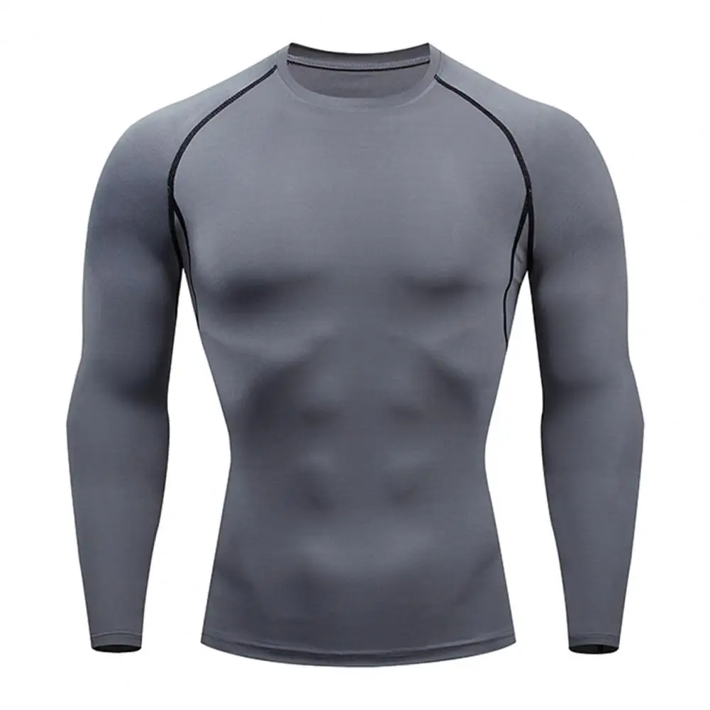 Men Long Sleeve Tops High-performance Men\'s Fitness T-shirt Quick-drying Long Sleeve Sportswear for Running Training Sports Slim