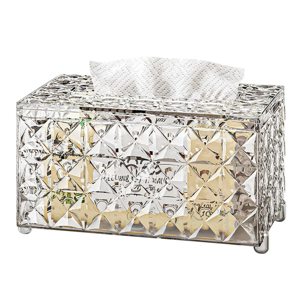 

European Style Tissue Storage Box Minimalist Automatic Lift Light Luxury Napkin Box Rectangle Large Capacity Paper Dispenser