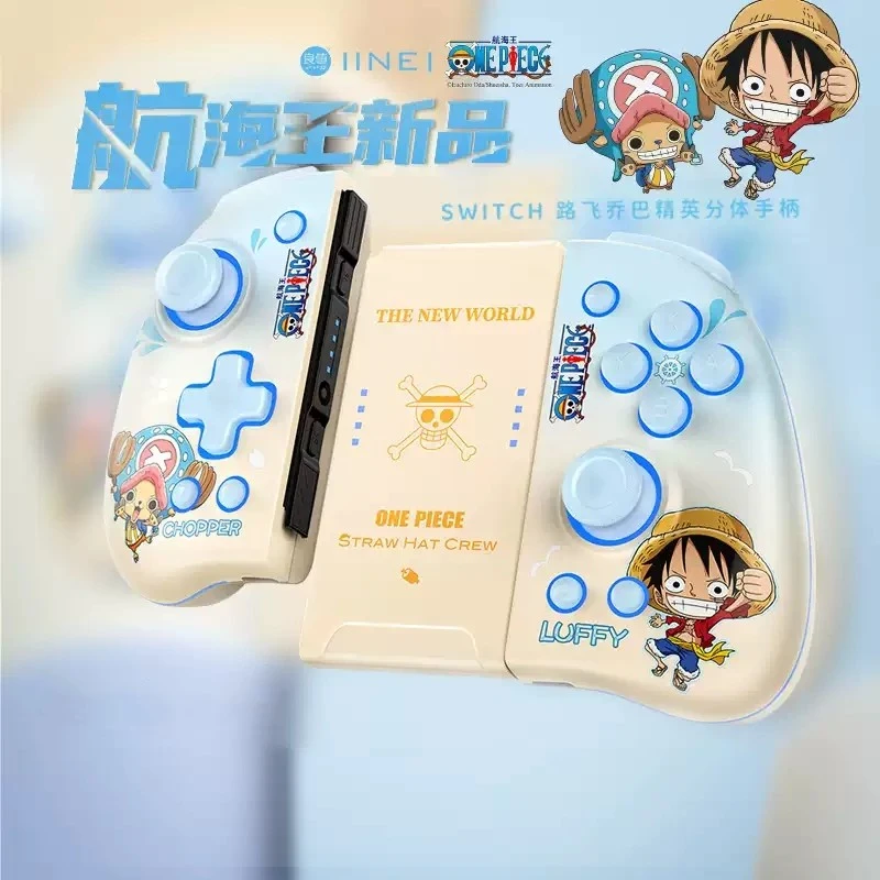 IINE ONE PIECE Luffy Switch Gamepad Elites Left Right Split Game Handle Halo version L910 5-Speed Controller for Switch OLED TV