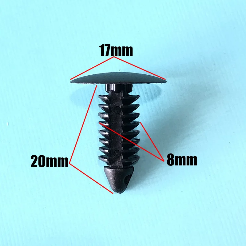 50pcs Plastic Rivets Auto Fastener Clip for peugeot 206 307 308 407 3008 508 207 208 2008 for citroen c3 c5 berlingo c4 picasso