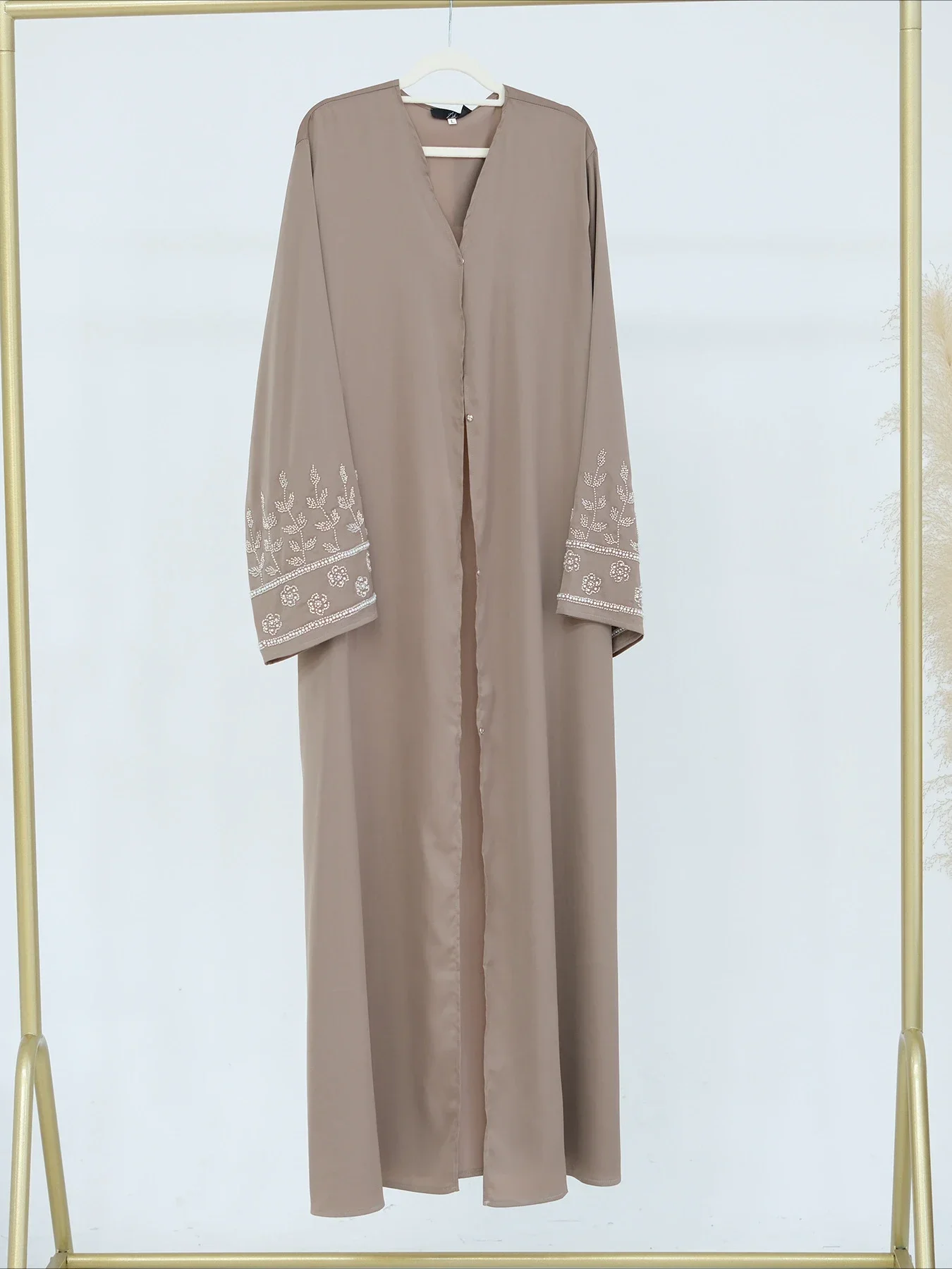 Eid Party Abaya for Women Beading Muslim Long Cardigan Abayas Ramadan Turkey Islamic Robe Sashes Morocco Dubai Arab Vestidos