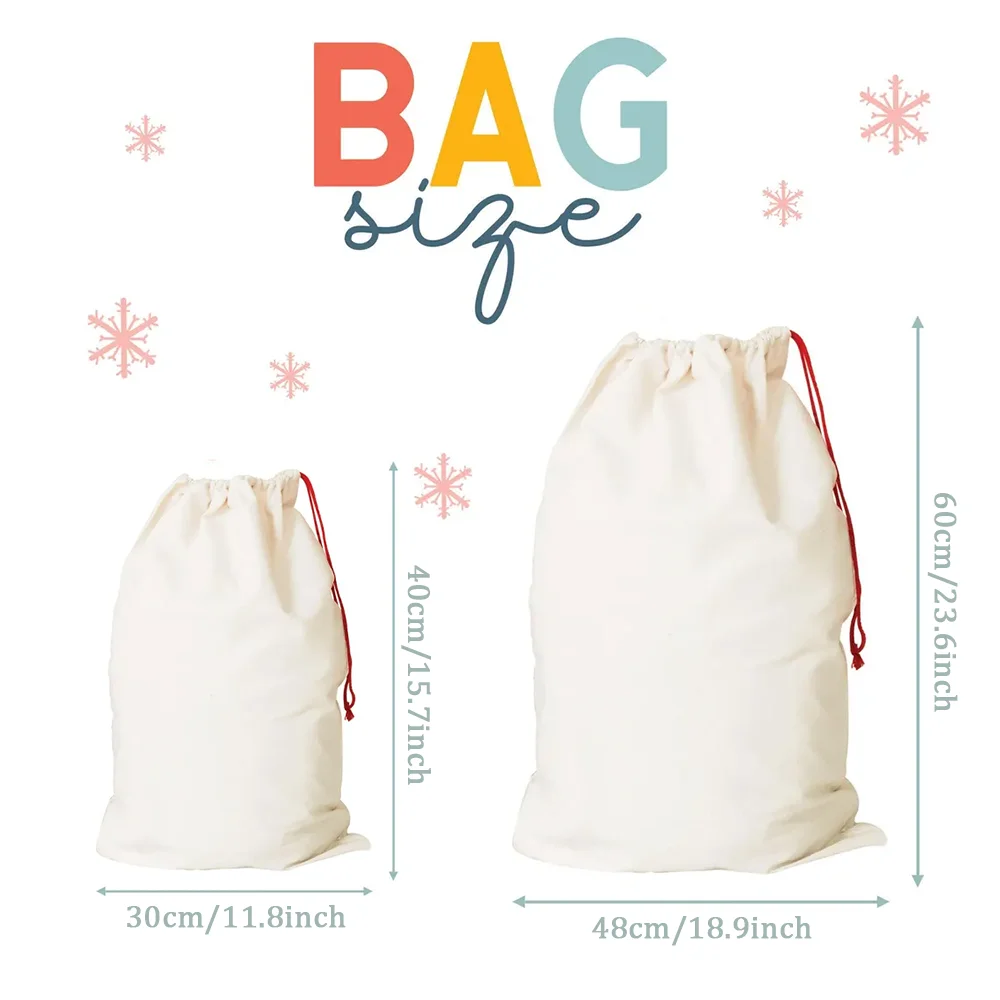 Custom Name Christmas Eve Gift Sack Personalized Santa Delivery Bag Holiday Present Xmas Tree Decor North Pole Kids Gift Bag