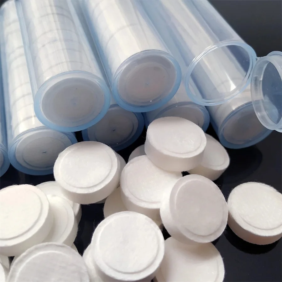 

5 tubes of compressed towels portable disposable mini face towels, suitable for travel and outdoor use, made of non-woven fabric