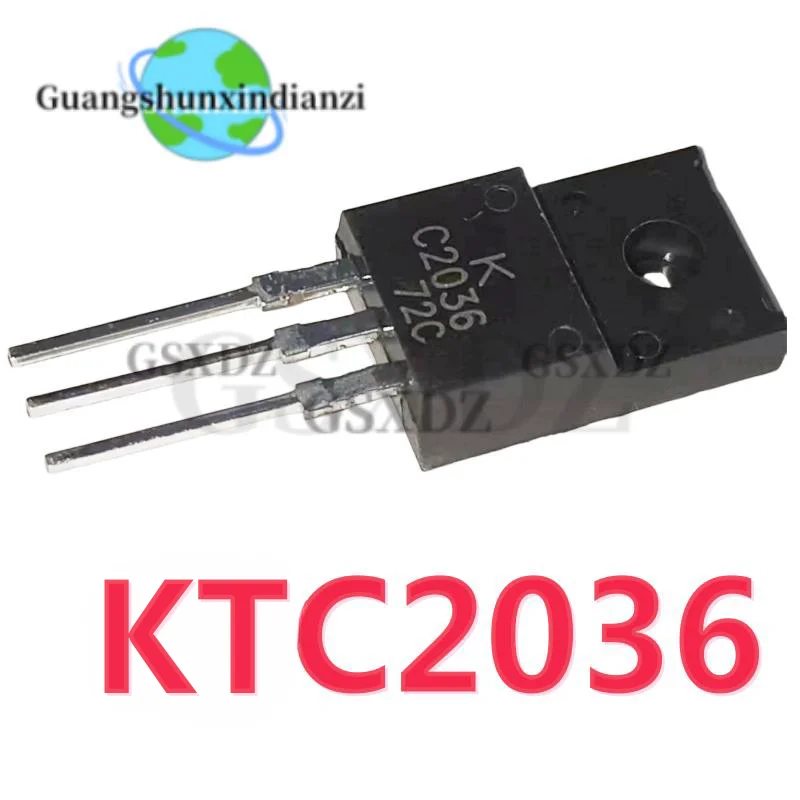 

10PCS Original KTC2036 60V 3A C2036 TO-220F NPN transistor