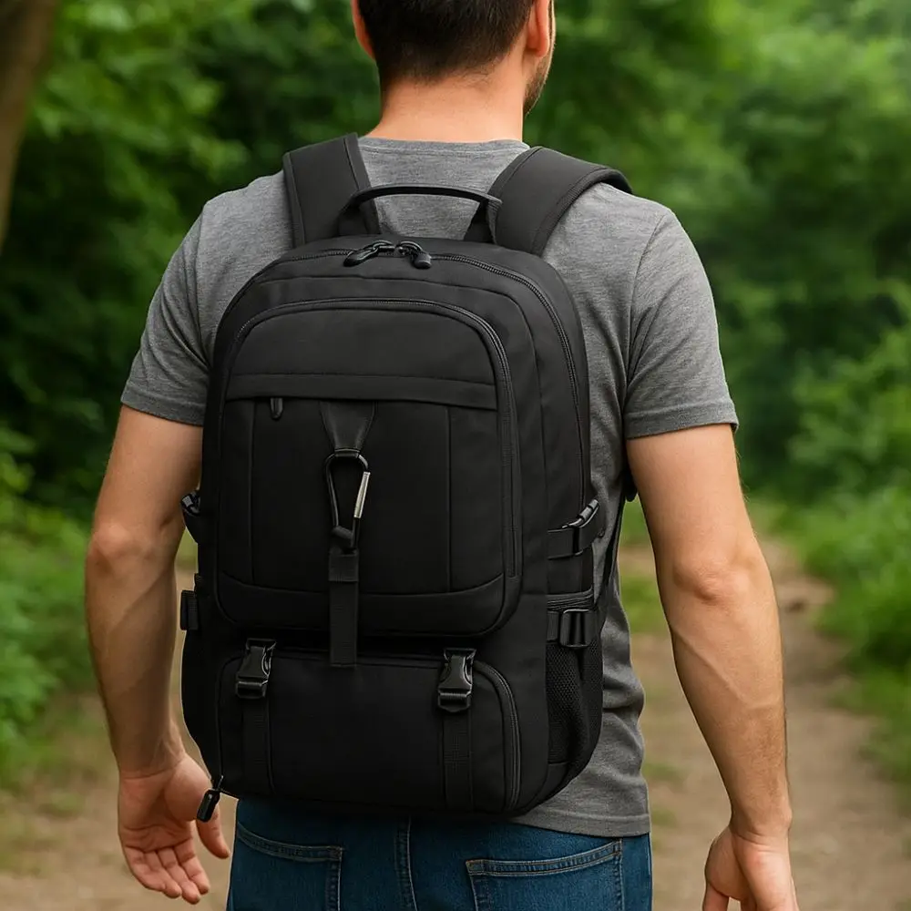 50L/80L Capacity Travel Backpack USB Charging Port Waterproof School Bag Adjustable Straps Multi-pocket Sports Backpack Hiking