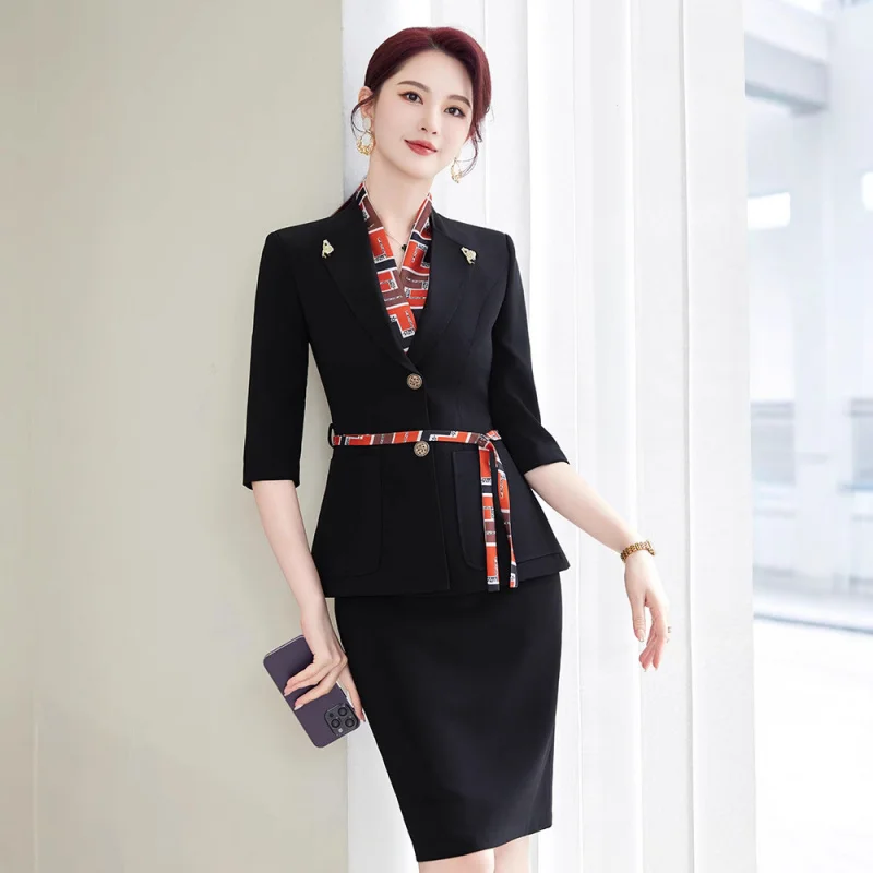 Set completo professionale per donna Primavera e autunno Negozio di gioielli di fascia alta Abito di vendita Gonna Bellezza medica Reception Lavoro di moda