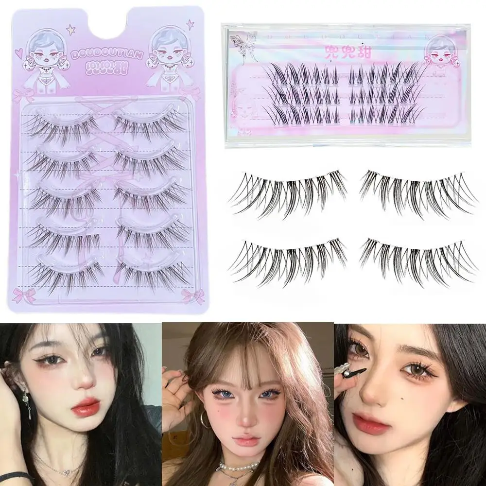 ขนตาปลอมแบบกลุ่ม ขนตาปลอมยาว ต่อขนตา ผมนุ่ม ก้านใส ขนตา เครื่องมือแต่งหน้าทุกวัน ขนตาธรรมชาติ