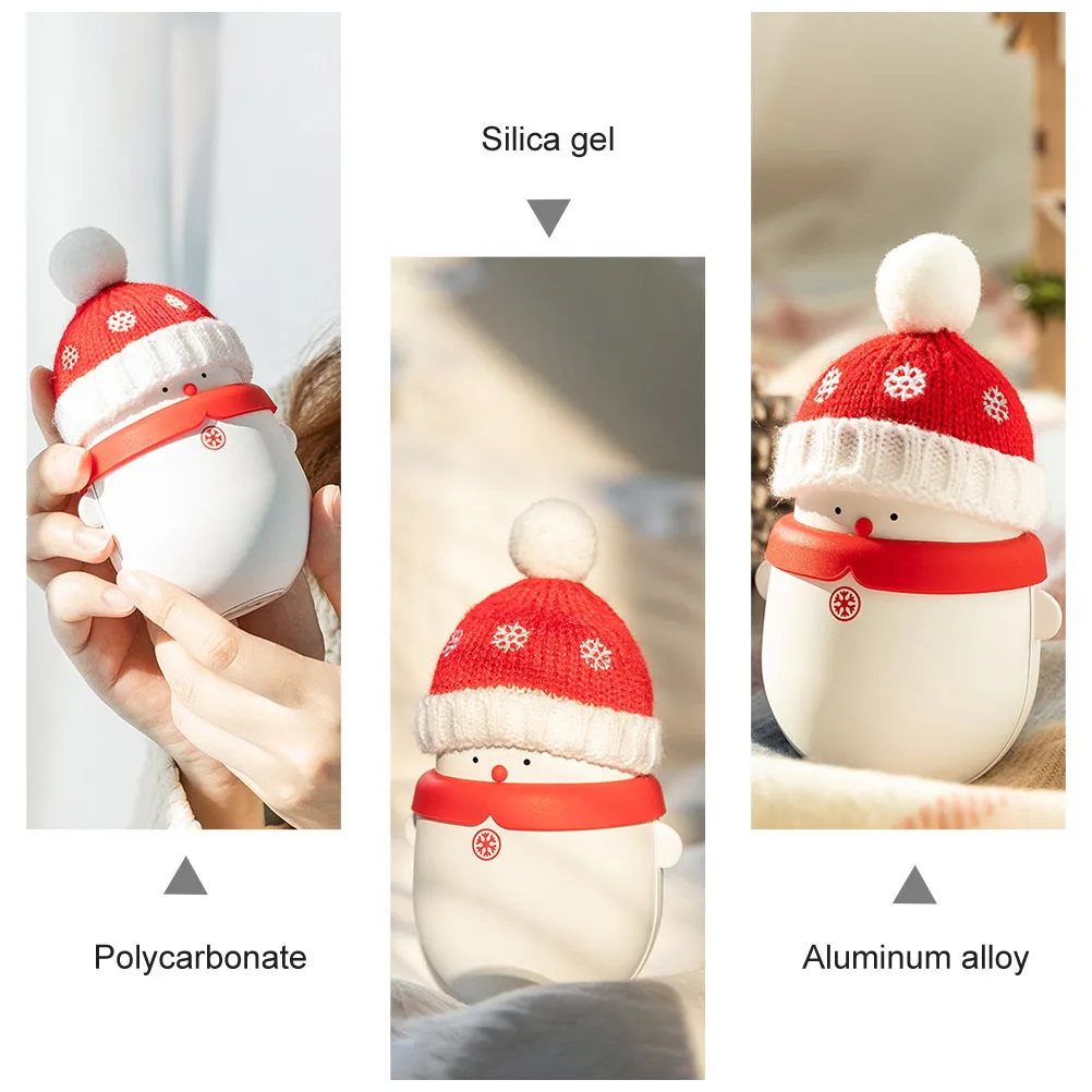 

1pc Rechargeable Usb Hand Warmer Xmas Snowman Power Bank Multi-Function Portable Charging Treasure Pocket Size Durable Premium