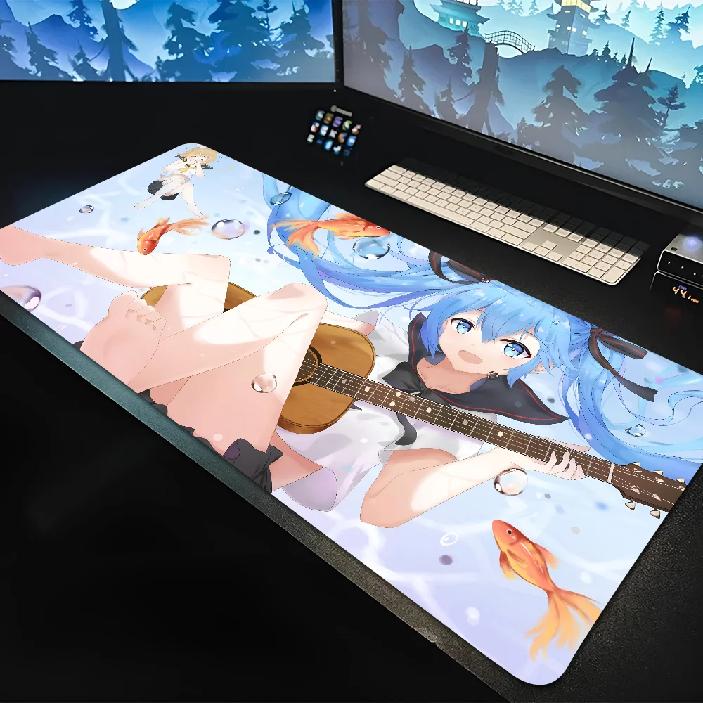 Anime H-Hatsune Miku Mousepad Large Gaming Mouse Pad LockEdge Thickened Computer Keyboard Table Desk Mat