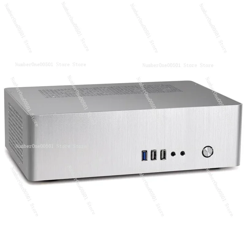 9001 all aluminum small case horizontal ITX MATX small 1U power supply matching desktop computer main box 250W
