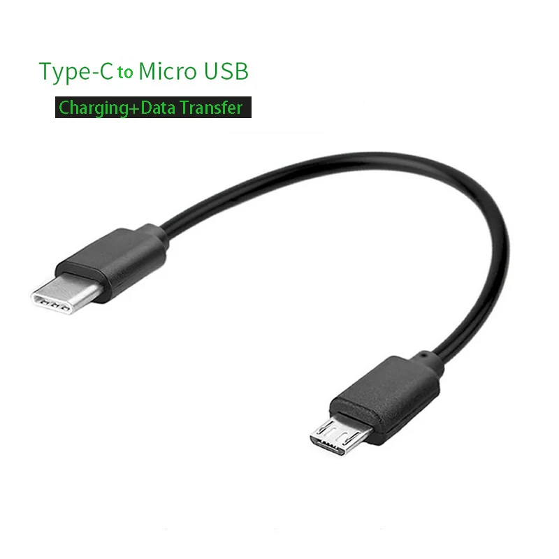 Тип C к Micro USB Кабель для зарядного устройства для передачи данных Телефон Android Планшет с Bluetooth-наушниками OTG Зарядный провод Адаптер Шнур питания