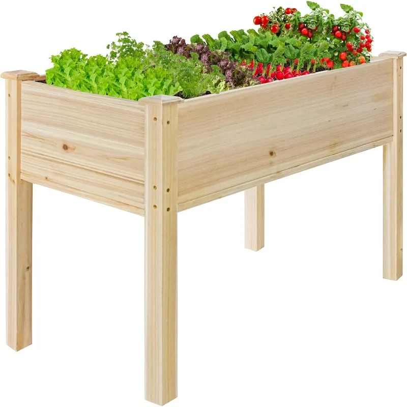 40.5x20.5x30 inches Raised Garden Bed Elevated Wooden Planter Box Stand with Legs for Herbs,Vegetables,Flowers,Great