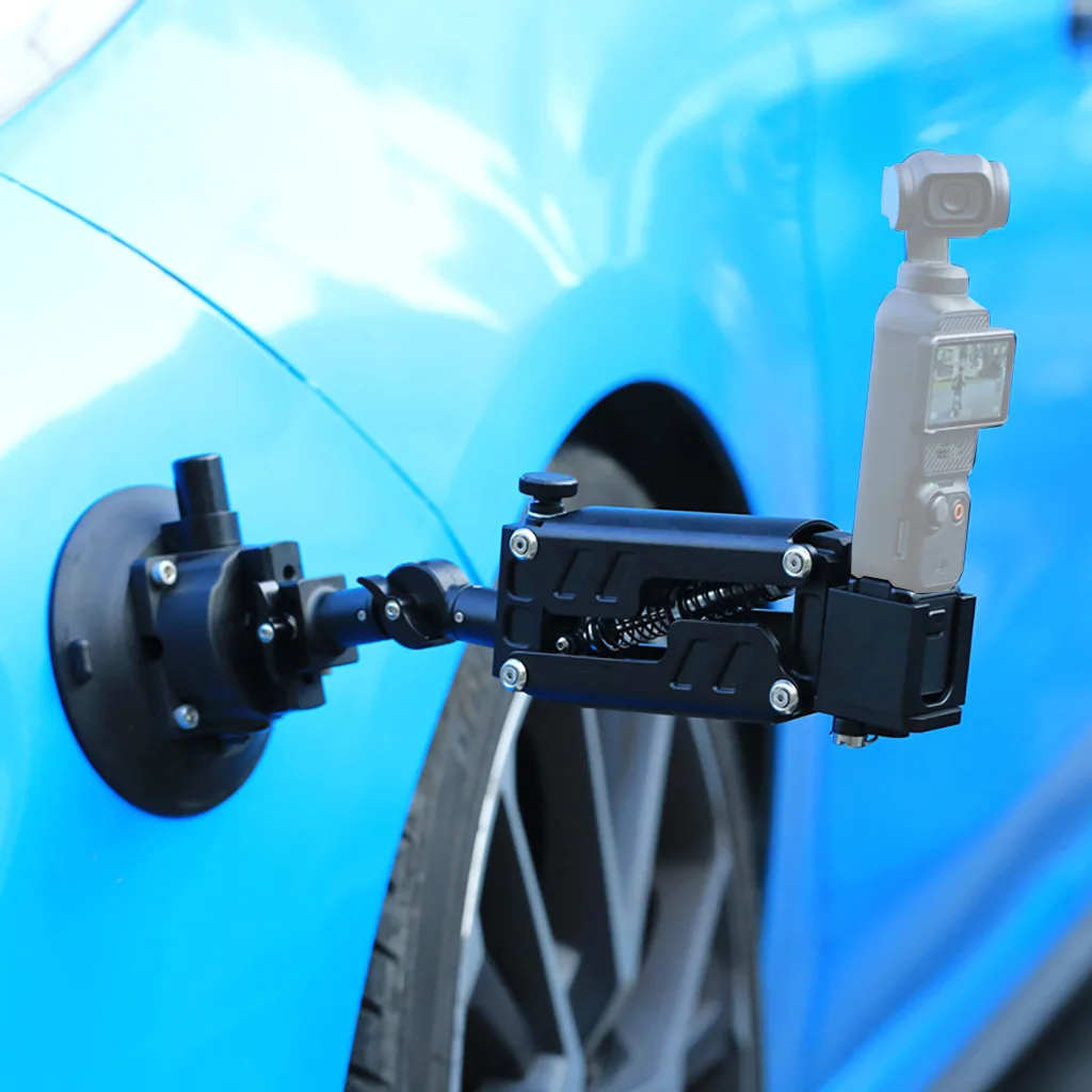 Aluminum 4.5 Inch Electric Suction Cup Mount With NATO Slide Rail LCD Vacuum Screen For Car Windshield Timelapse Video Shooting