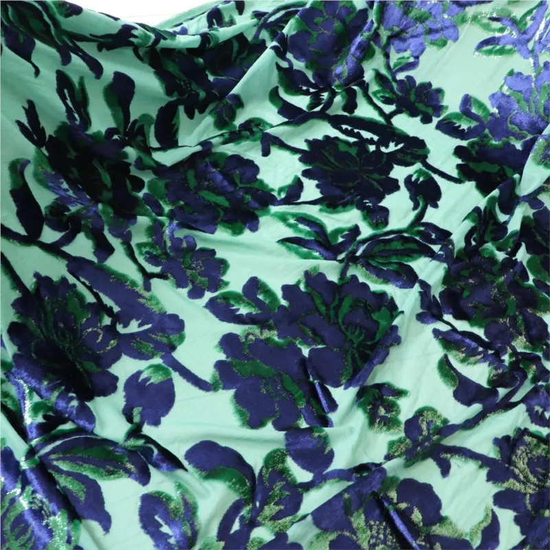 

High-end custom-made dress and cheongsam made of woven velvet brocade jacquard viscose fabric