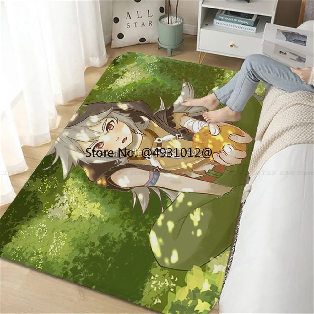 2023 Genshin Impact 3D HD Printing Custom Carpet Floor Mat for Bedroom Yoga Mat Home Cartoon Decorative Pet Rug Kids Gifts