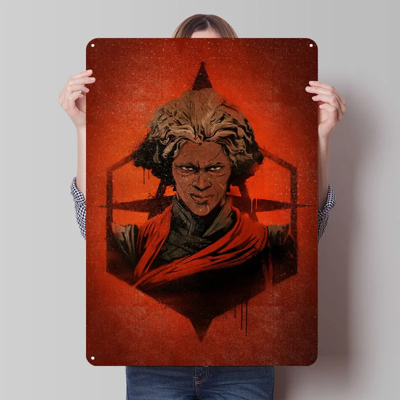 Ambessa Graffiti Poster Arcane Game Metal Sign Coffee Bar Accessories Custom Tin Plaques for Gamer Gaming Room Decoration Retro