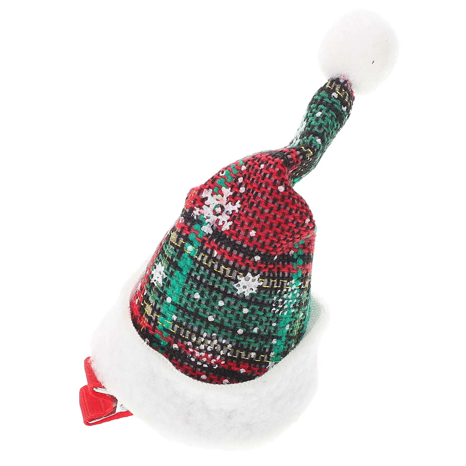 Christmas Hat Hairpin Holiday Accessories Mini Ornaments Clips Alligator for Women Adult Santa