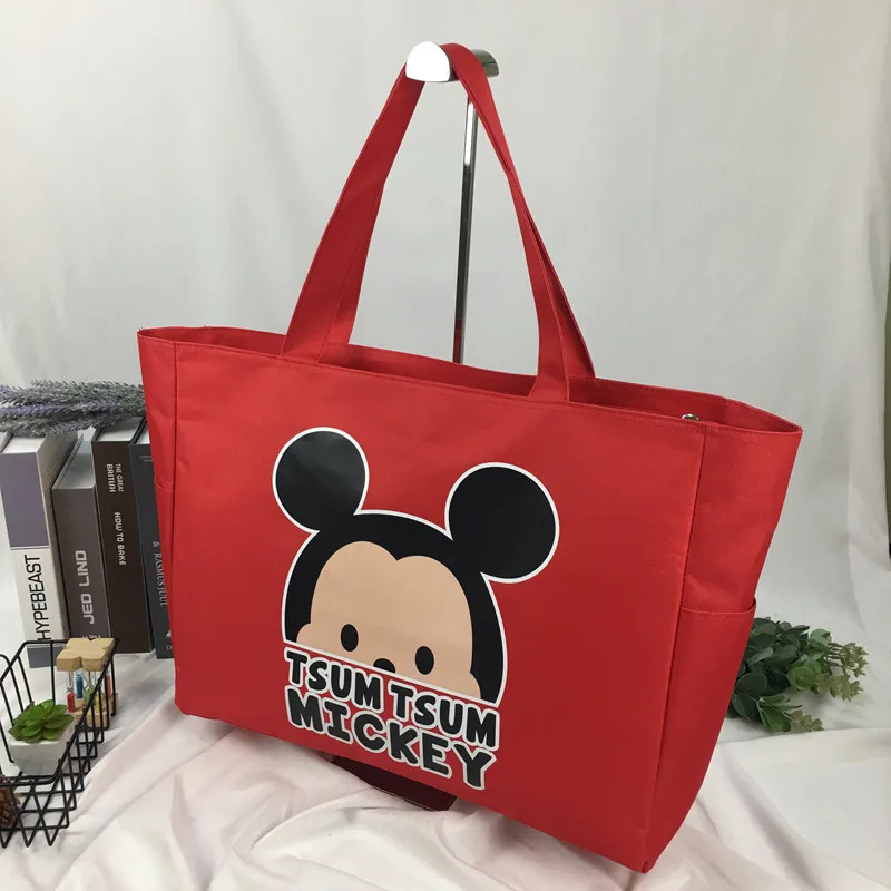 Stitch Disney Canvas Bag Lilo & Stitch Handbag Anime Student Travel Bag Cartoon Mickey Shoulder Bags Leisure High Capacity Bag