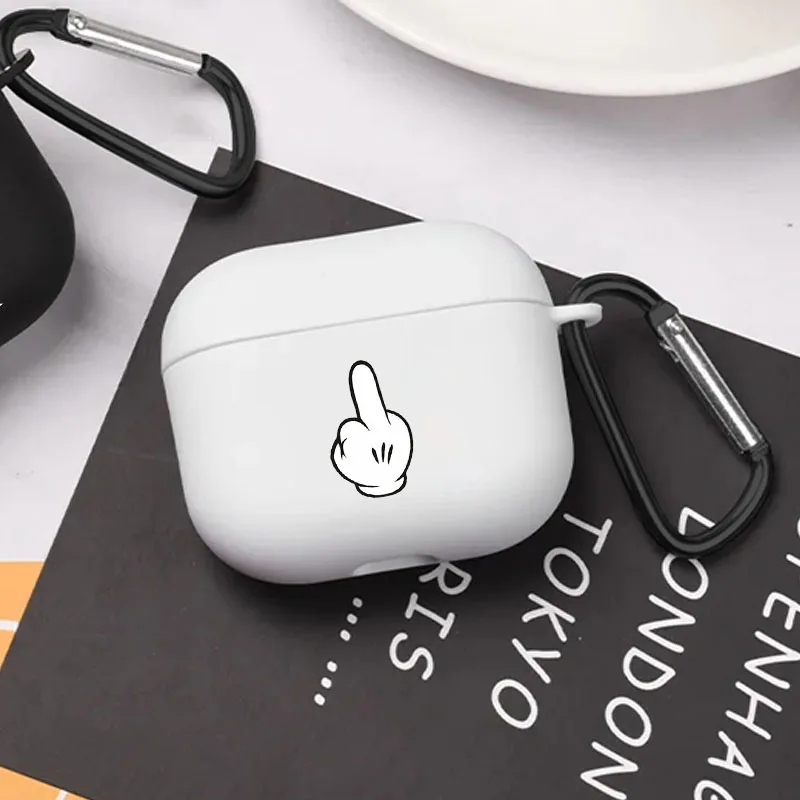 Cartoon Character Gesture Simple Cute Airpod Case Cool Earphone Cover for AirPods 2 3 Pro 2nd Generation Case Gift for Girl Boy
