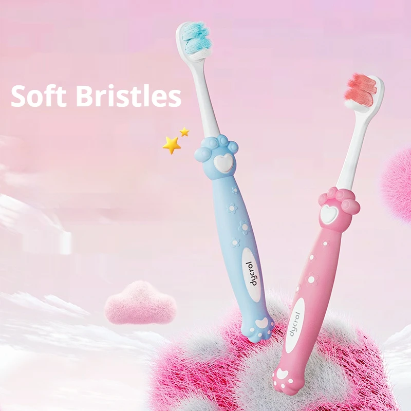 4 عبوات من فرش أسنان الأطفال ذات الألوان العشوائية، ضرورية للعائلات، تحمي صحة أسنان الأطفال، نمط مخلب القط الكرتوني، فرشاة أسنان ذات شعيرات ناعمة للأطفال، مناسبة للأطفال، أفضل هدية للأطفال #1