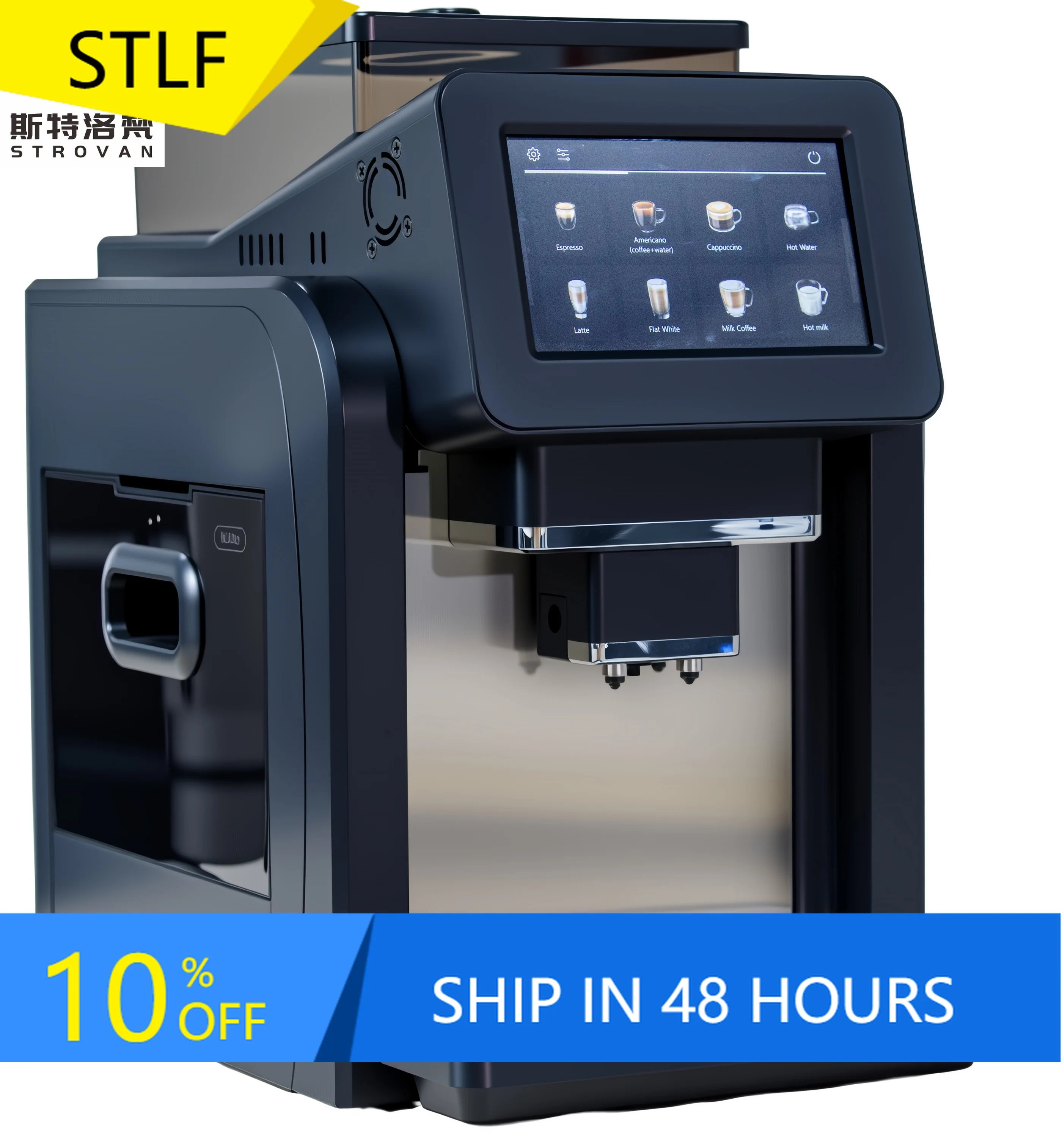 

STLF Fully-automatic Intelligent Electric Touch Screen Display Espresso Coffee Maker Machine