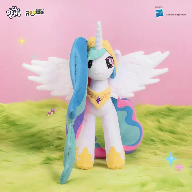 Image of My Little Pony Plüschtier Prinzessin Celestia Luna 47cm Große Stoffpuppe Plüschkissen Heimdekoration Cartoon-Figur Geburtstagsgeschenk