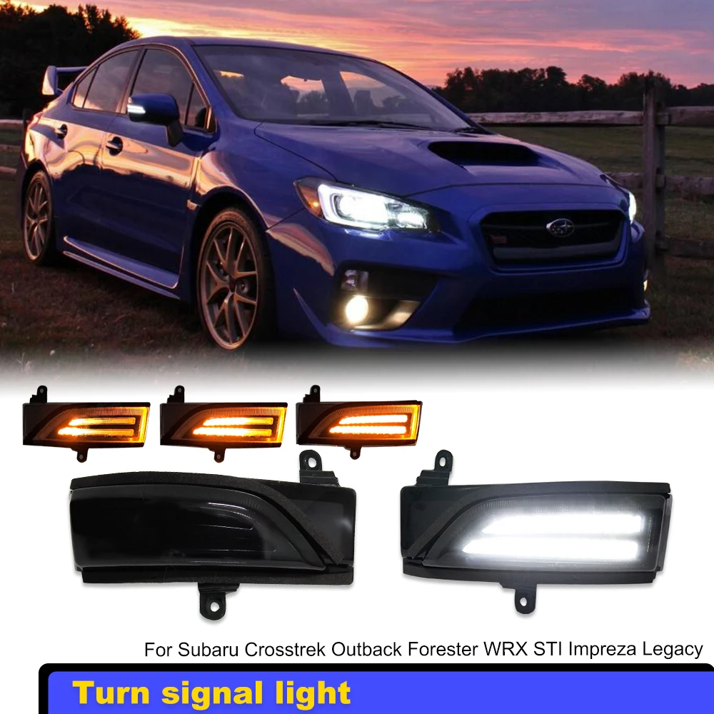 

1 пара динамических боковых зеркал, повторитель поворота, указатель поворота для Subaru Crosstrek Outback Forester WRX STI Impreza Legacy