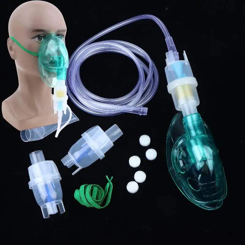 1Set Soft Tube Inhaler Catheter Filters Nebulizer Cup Mask Adult Kid Inhaler Kit Family Home Air Compressor Atomization Health