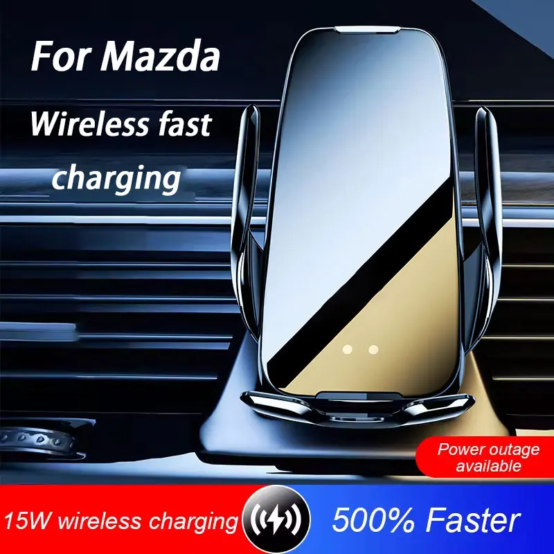 

15W Car Wireless Charging Stand Phone Holder For Mazda 3 6 CX-5 CX-4 CX-5 CX-8 CX30 Atenza Axela Car Interior Accessories