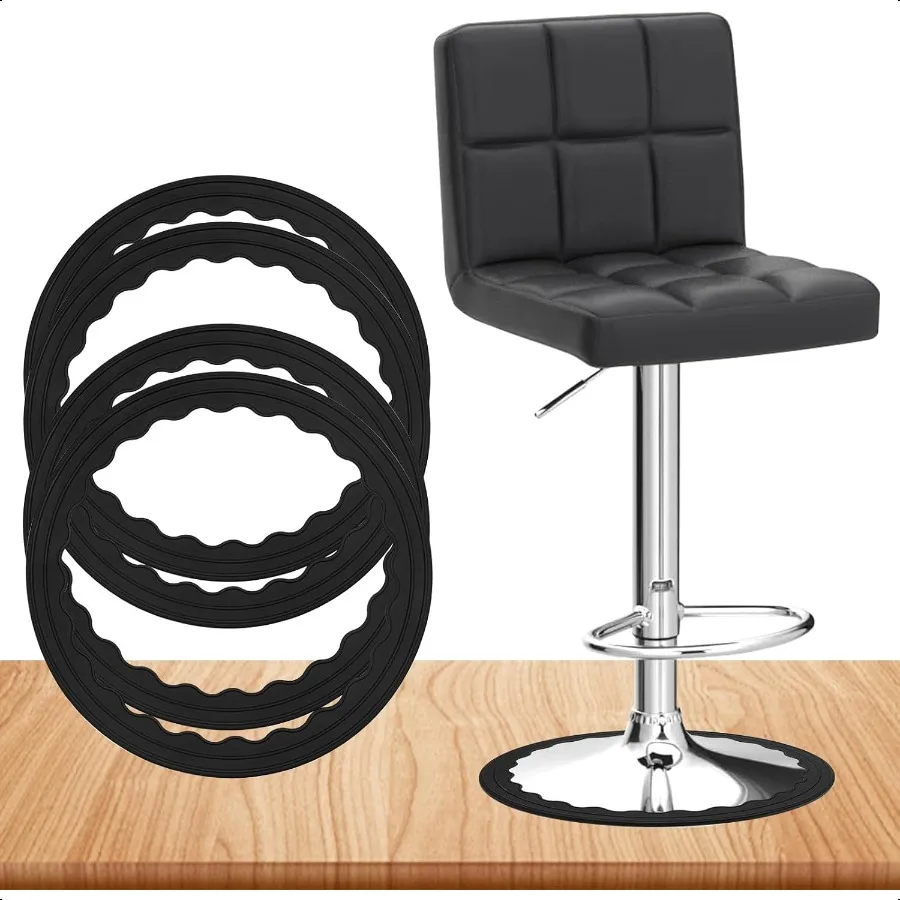 

4 Pack Bar Stools Leg Protectors Ring Non Slip Silicone Chair Leg Floor Protector Pads Bottom Protect Wooden Floor No Scratches