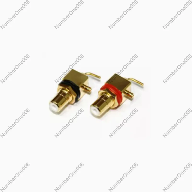 5pcs Pure copper gold-plated plug-in RCA socket, PCB mounting socket RJ-203