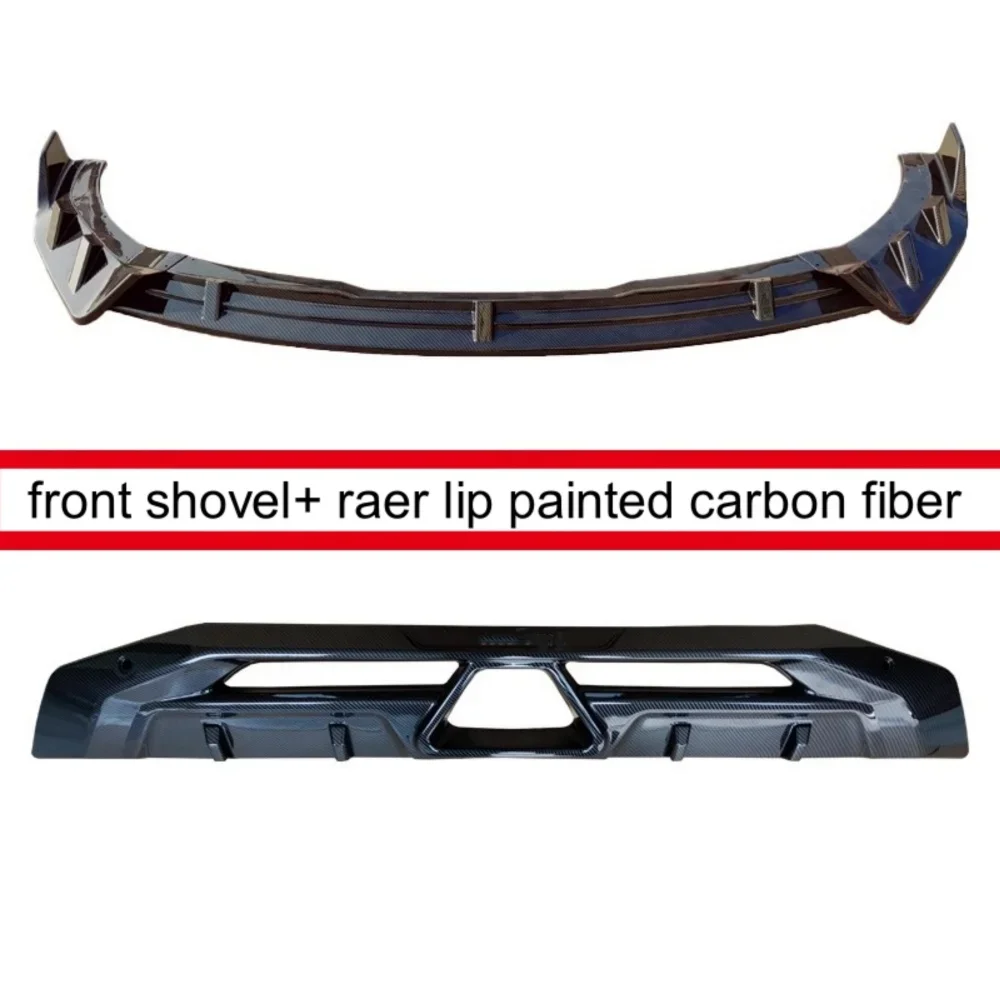 stoving varnish carbon fiber red Front Shovel Rear Lip For Changan CS55 Plus 2nd Modified New Style Surround Auto Accessories