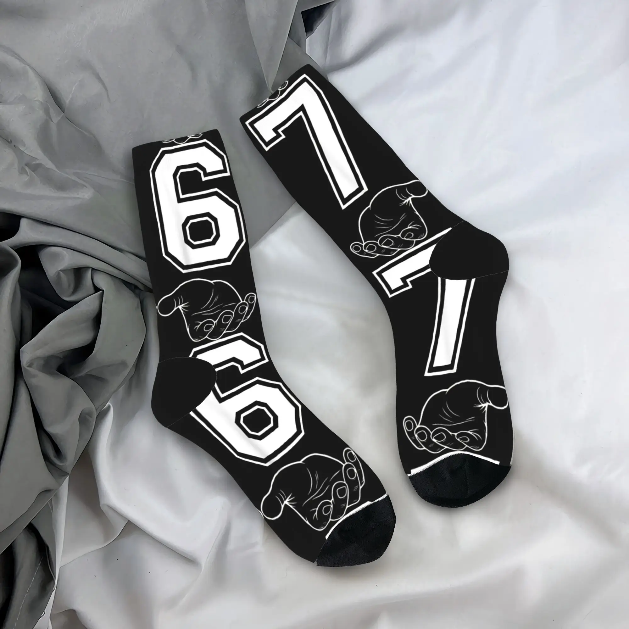 الرجال الجوارب مضحك 67 ميمي زي ستة سبعة هالوين الجنرال Z جوارب الخريف القوطية جودة الجوارب المطبوعة في الهواء الطلق عدم الانزلاق الجوارب