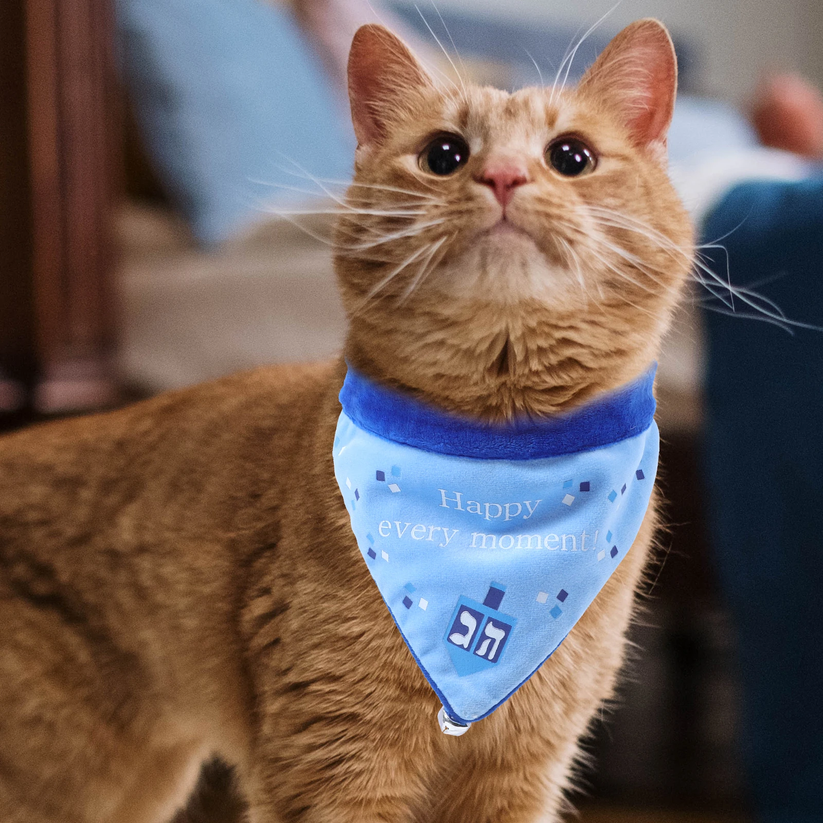 

Hanukkah Dog Bandana Triangular Scarf Unique Holiday Design Pet Collar Bib for Small Pets Outdoor Party Photo Gathering Use